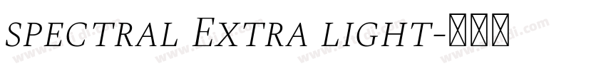 spectral Extra light字体转换